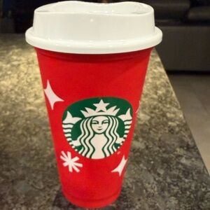 Starbucks red holiday cup used once